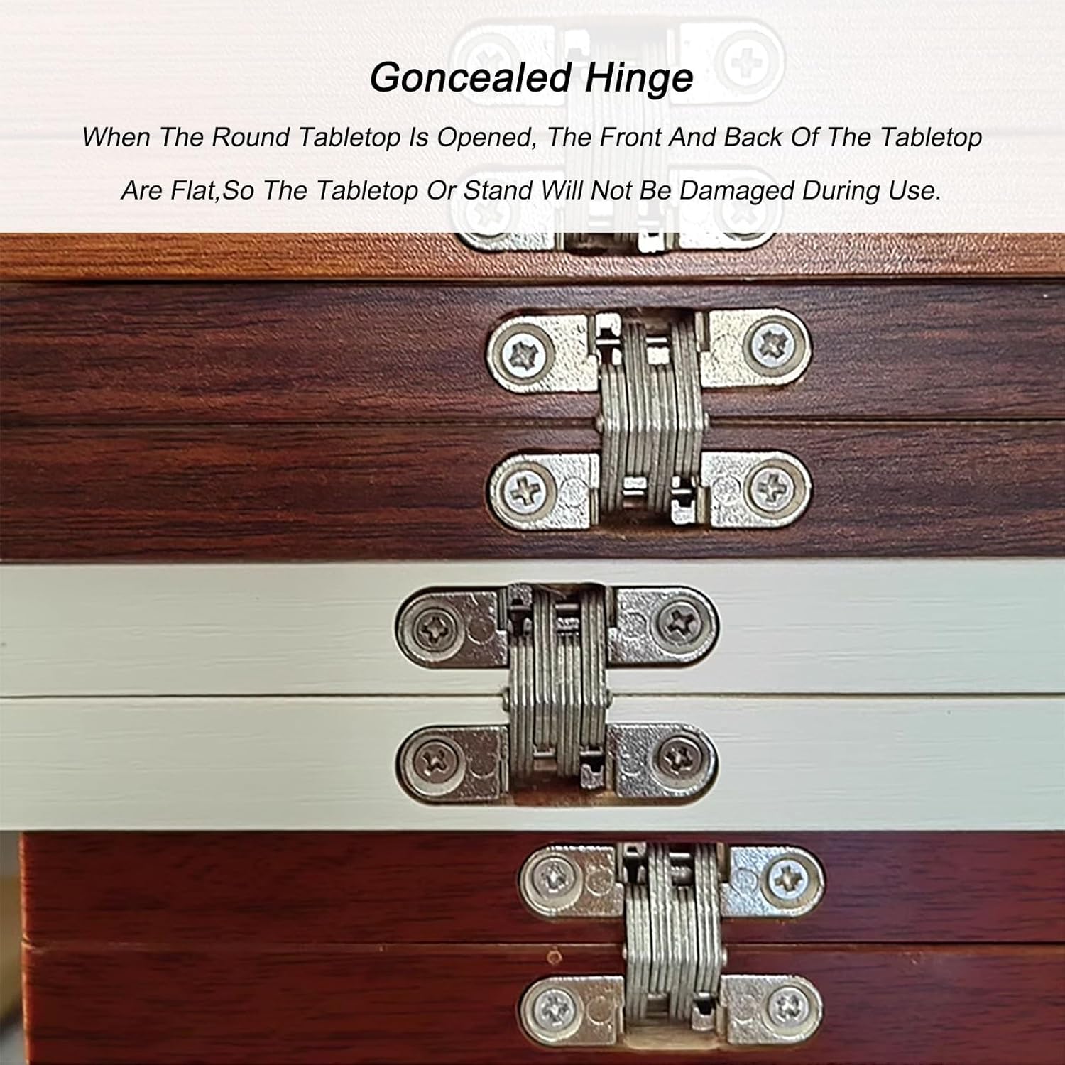 Large Round Foldable Table Top - 55.1" Waterproof Wooden Banquet Table for Indoor & Outdoor Use - Easy Storage, No Legs, Portable Circle Table Top Only