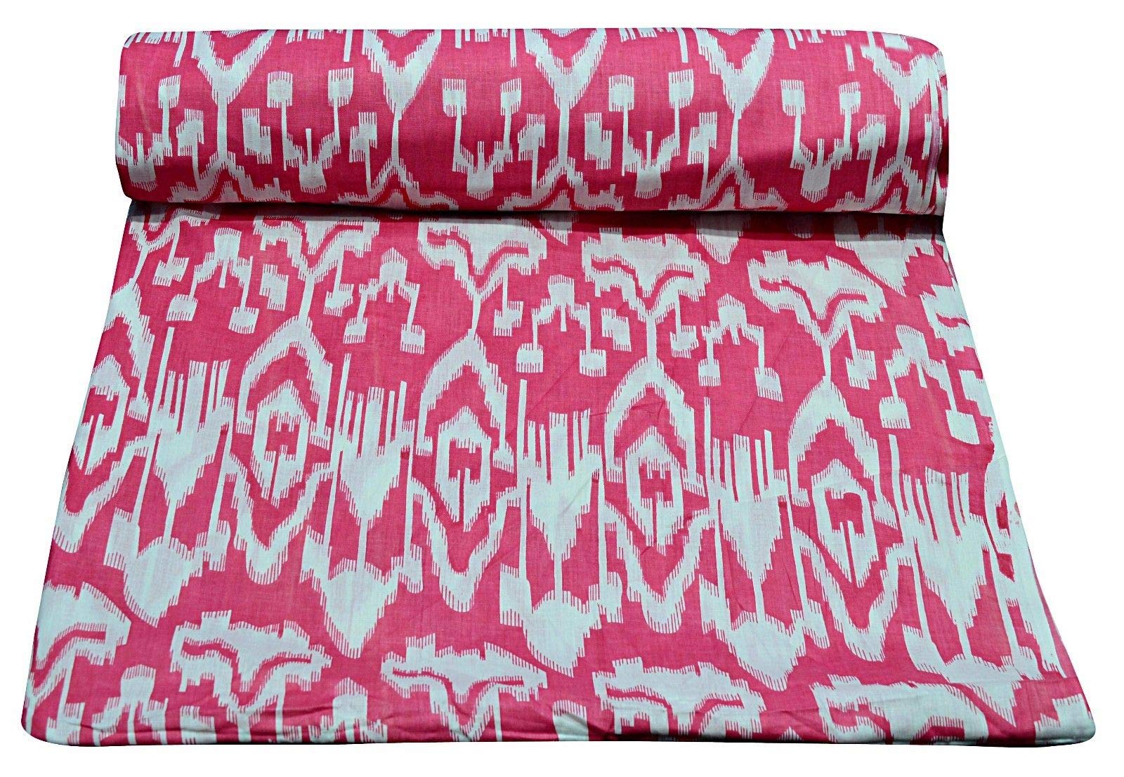 Traditional Jaipur, Szalik z nadrukiem kwiatowym, poszewki na poduszki, tkanina bawełniana od The Yard, indyjski nadruk, tkanina na letnią sukienkę, kurti, narzuta na sofę (20 metrów)
