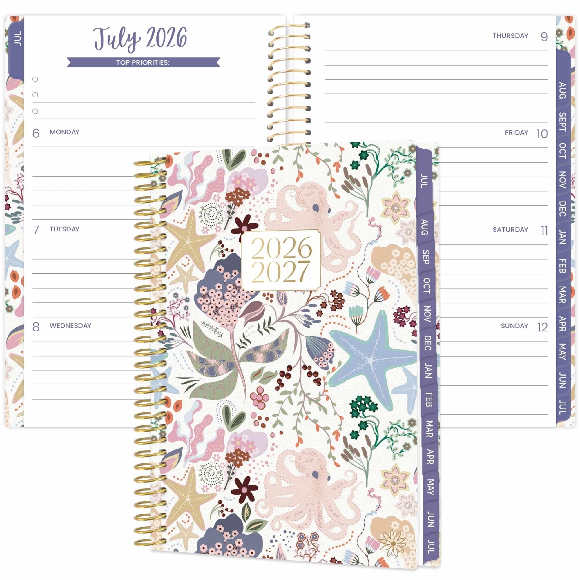 bloom daily planners 2026-2027 Academic Year Pocket Planner (July 2026 - July 2027) - SMALL 4โ x 6โ Weekly Monthly Agenda Organizer & Calendar Book - Seaside Whimsy