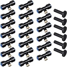 HUAZIZ 20 Pcs Water Hose Tee Connector with Mist Nozzle, Sprayer Irrigation System, Sprayer Nozzle, Misting Nozzle, T-Connector, External Cooling System