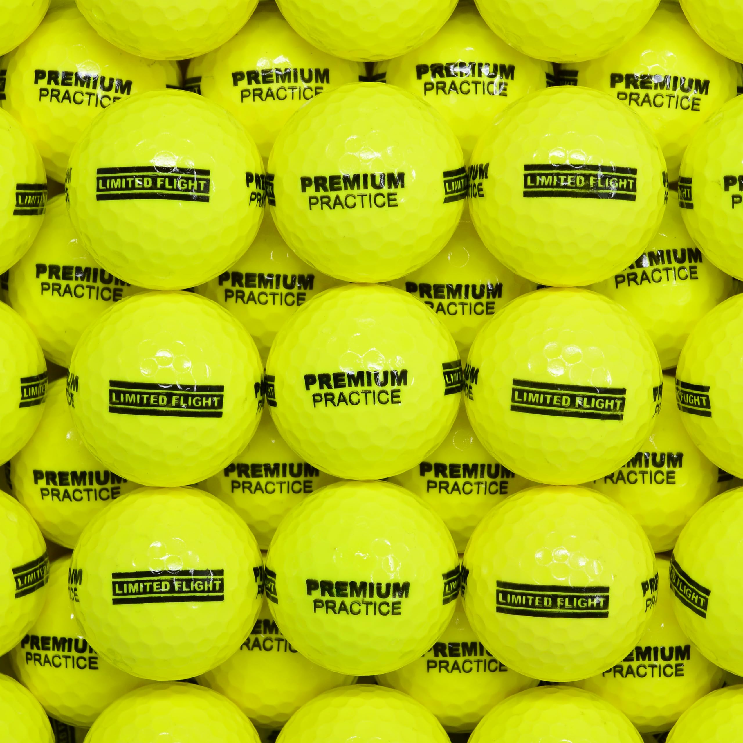 Second Chance Range Golf Balls - 2 Piece Construction, Limited Flight, Standard Golf Balls for Driving Ranges, 12 Yellow Balls