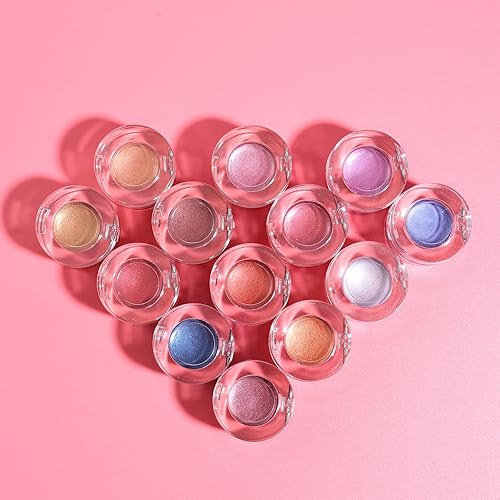 Miniatura 7 de Sombra de ojos en crema altamente pigmentada, mezclable, brillante, iluminador, suave, resistente a las arrugas, juego de maquillaje de ojos - 10