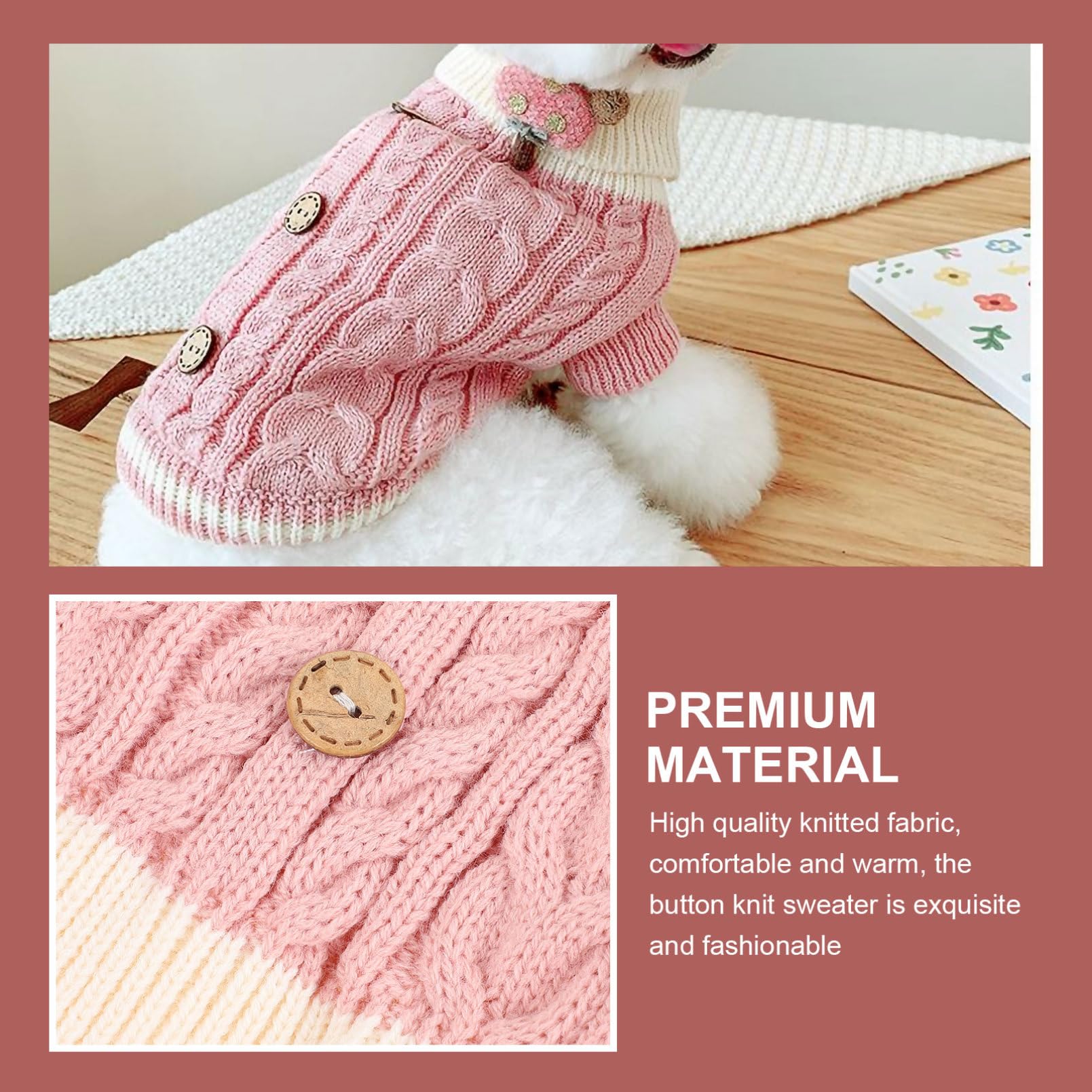 FRCOLOR 2 Piezas De Suéter Abrigado para Perros Ropa Elegante Y Fácil De Poner para Perros Pequeños.