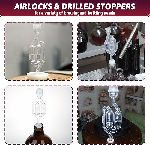 Miniatura 7 de LURKA Sifón automático para elaboración de vino, mini bomba de sifón de 14 pulgadas con tubo de 6 pies, varita de embotellado, abrazadera, esclusa