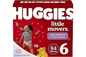 Huggies Little Movers Baby Diapers, Size 6 (35+ lbs), 84 Ct