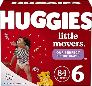 Huggies Little Movers Baby Diapers, Size 6 (35+ lbs), 84 Ct