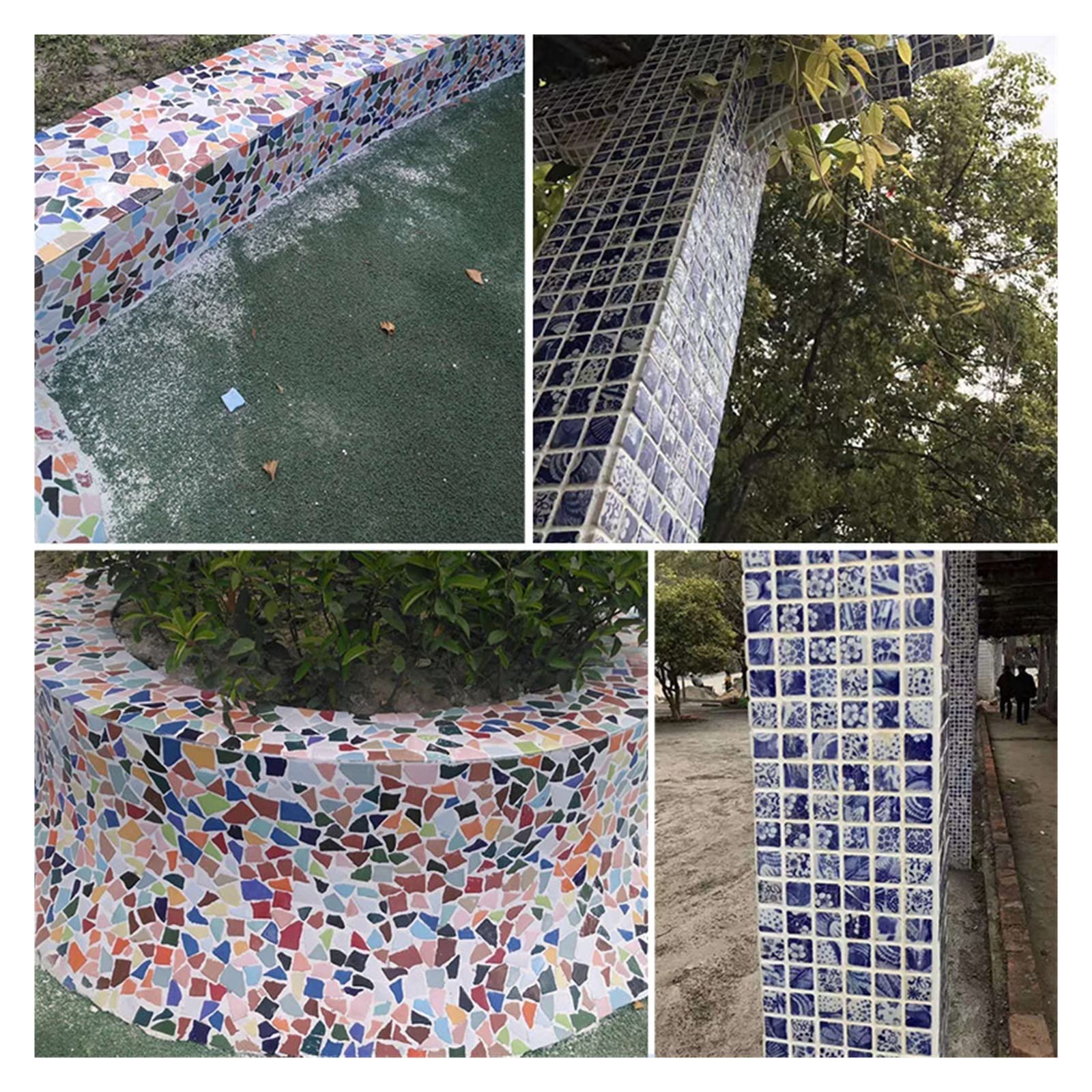 Płytki mozaikowe, 250g Nieregularne ceramiczne płytki mozaikowe DIY Mozaika Tworzenie kamieni do rzemiosła Hobby Sztuka Dekoracja ścienna(14)