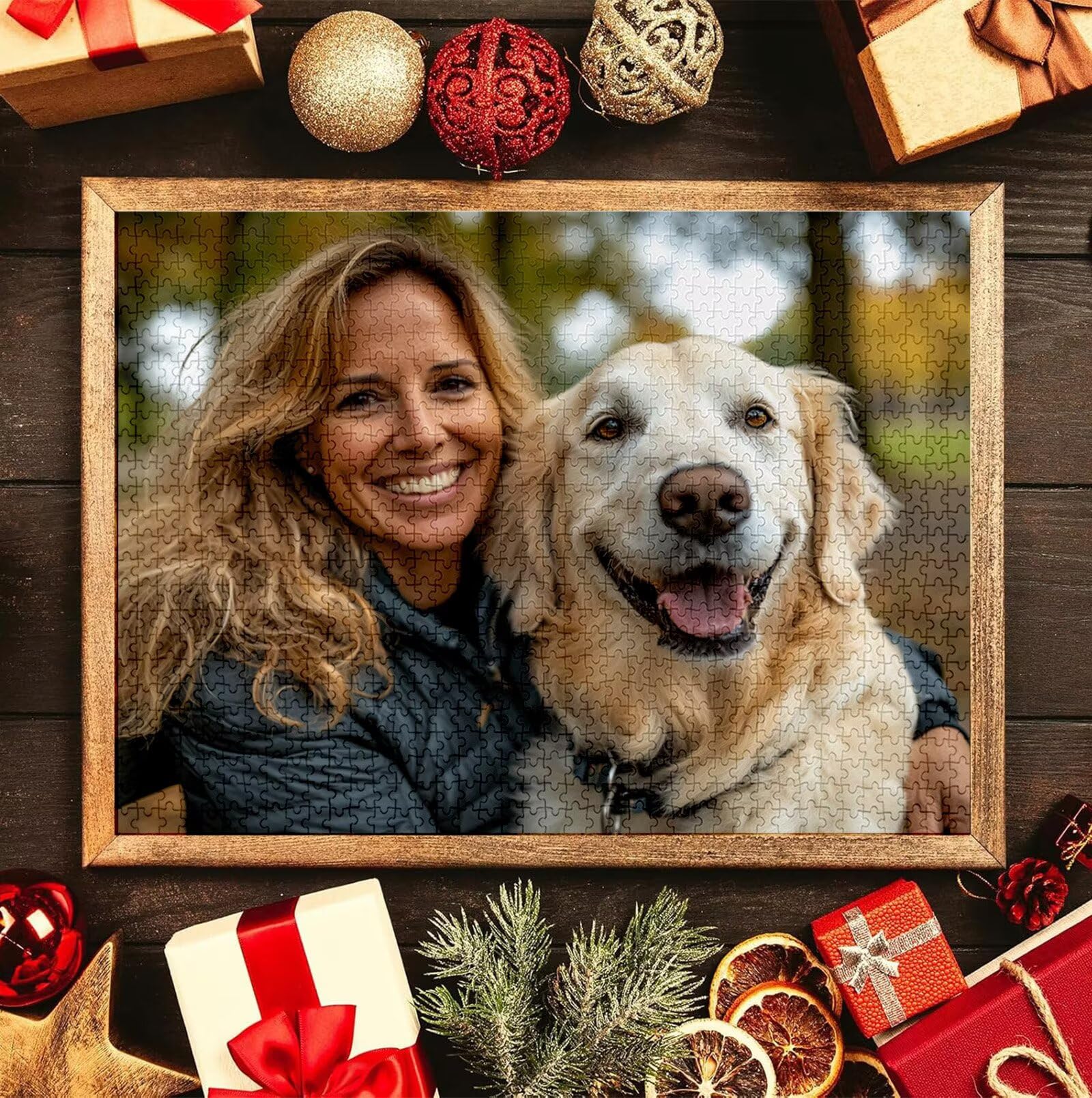 Puzzle Personalizado con Foto, Personalizada Rompecabezas Personalizado Diseña tu Logo Foto o Texto, Personalizado Navidad Halloween San Valentín Parejas Niños Familia Amigos h-3621