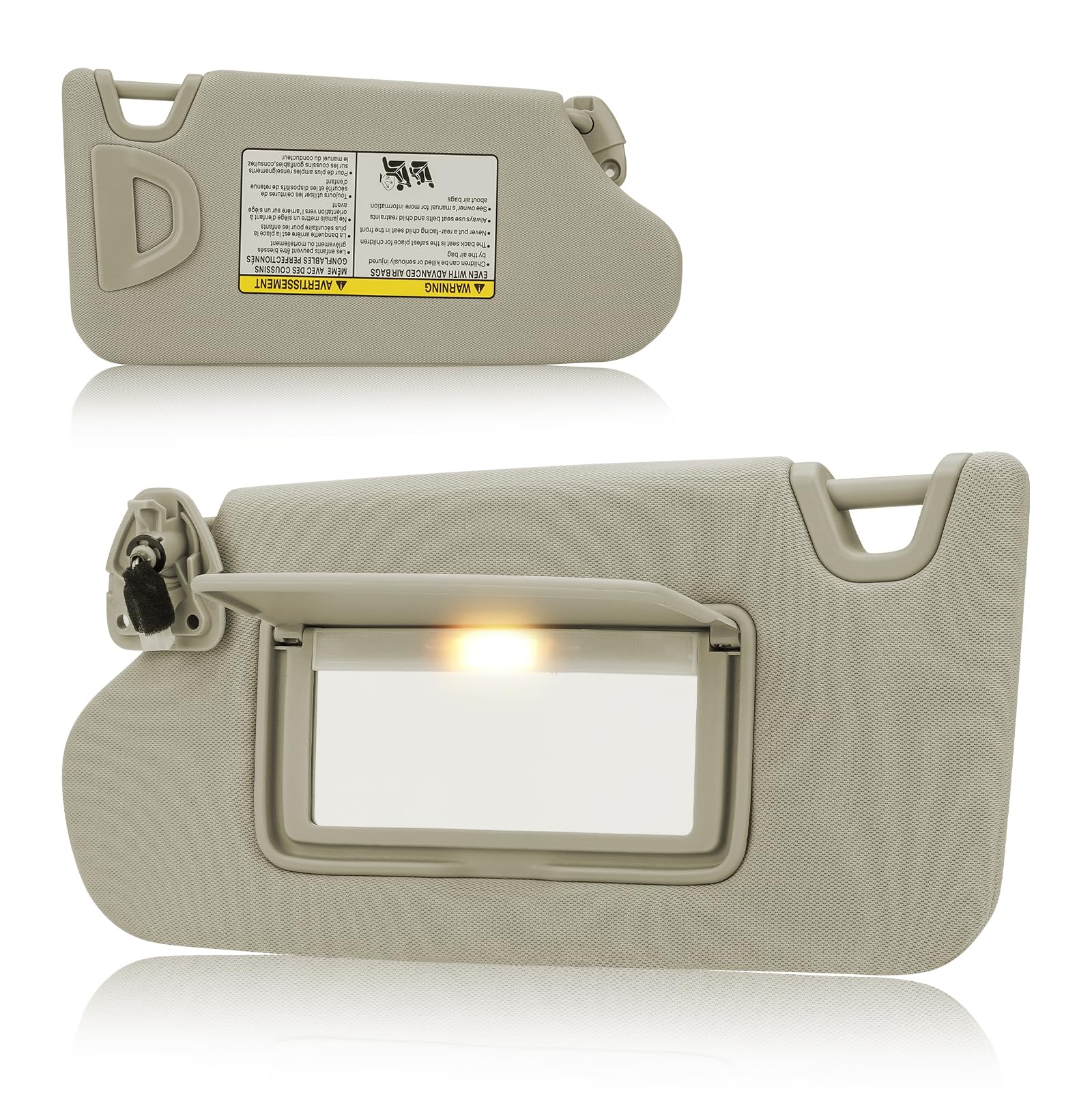 Amazon.com: Left Driver Side Sun Visor with Light Fit for Nissan
