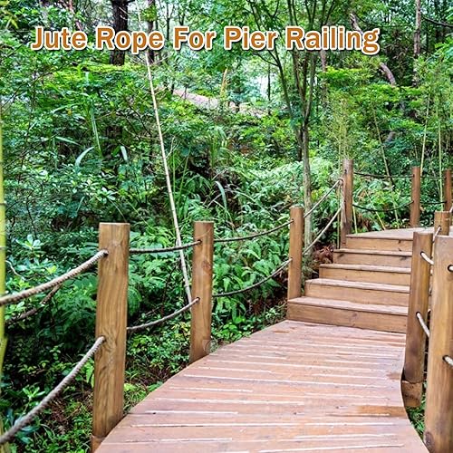 Miniatura 5 de Cuerda de yute (1.5 pulgadas x 50 pies), cuerda de manila trenzada de 1.496 in de grosor, cuerda de cáñamo natural resistente para cama oscilante,