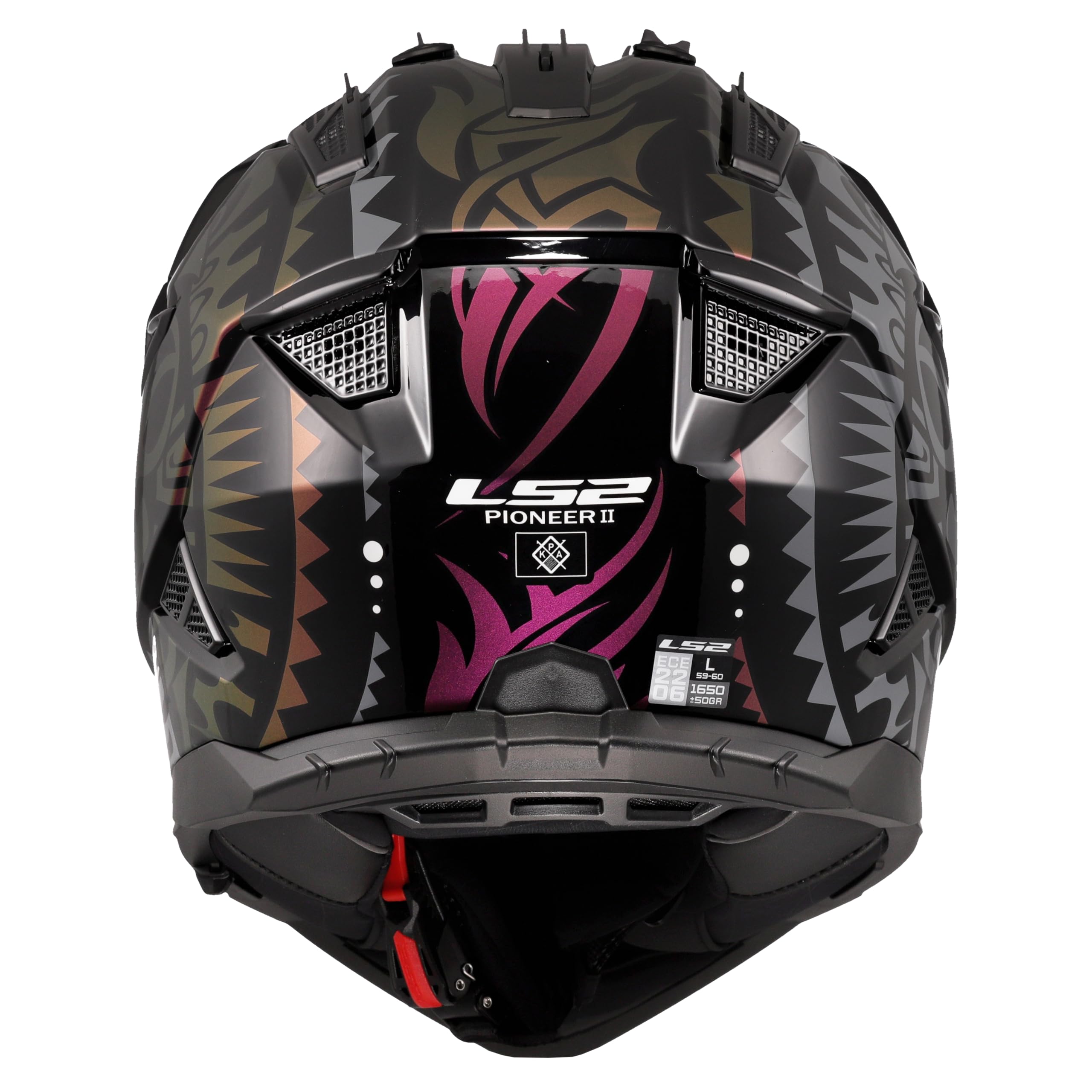 LS2, Casco Moto Cross PIONEER II RANGI Gloss Black, L