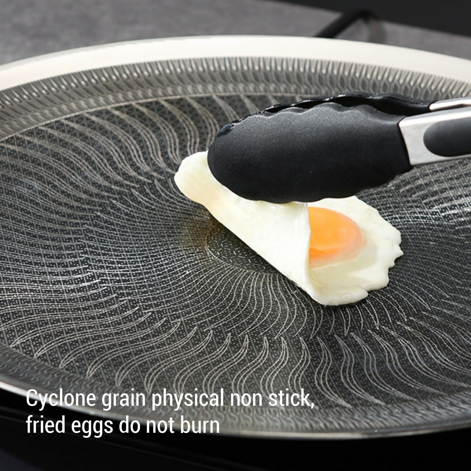 Asixxsix Koreańska Patelnia do Grillowania, Okrągły, Nieprzywierający Przenośny Grill ze Stali Nierdzewnej na płytę kuchenną, Płyta do Grillowania z łatwą Czyszczenia powłoką Gotowania w Domu w (38cm)