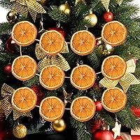 Vista 7 de Decoraciones de Navidad, guirnalda de otoño de rodajas de naranja seca de 6.6 pies, guirnalda naranja rústica para chimenea, hogar, pared, puerta