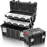 Anyyion Tool Box, 3-Tiers Multi-Function Storage Portable Toolbox Organizer, Stackable.