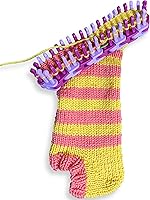 Vista 7 de Authentic Knitting Board Flexee Loom Links Skinny, calibre pequeño, para hilo fino, 48 eslabones, 96 clavijas