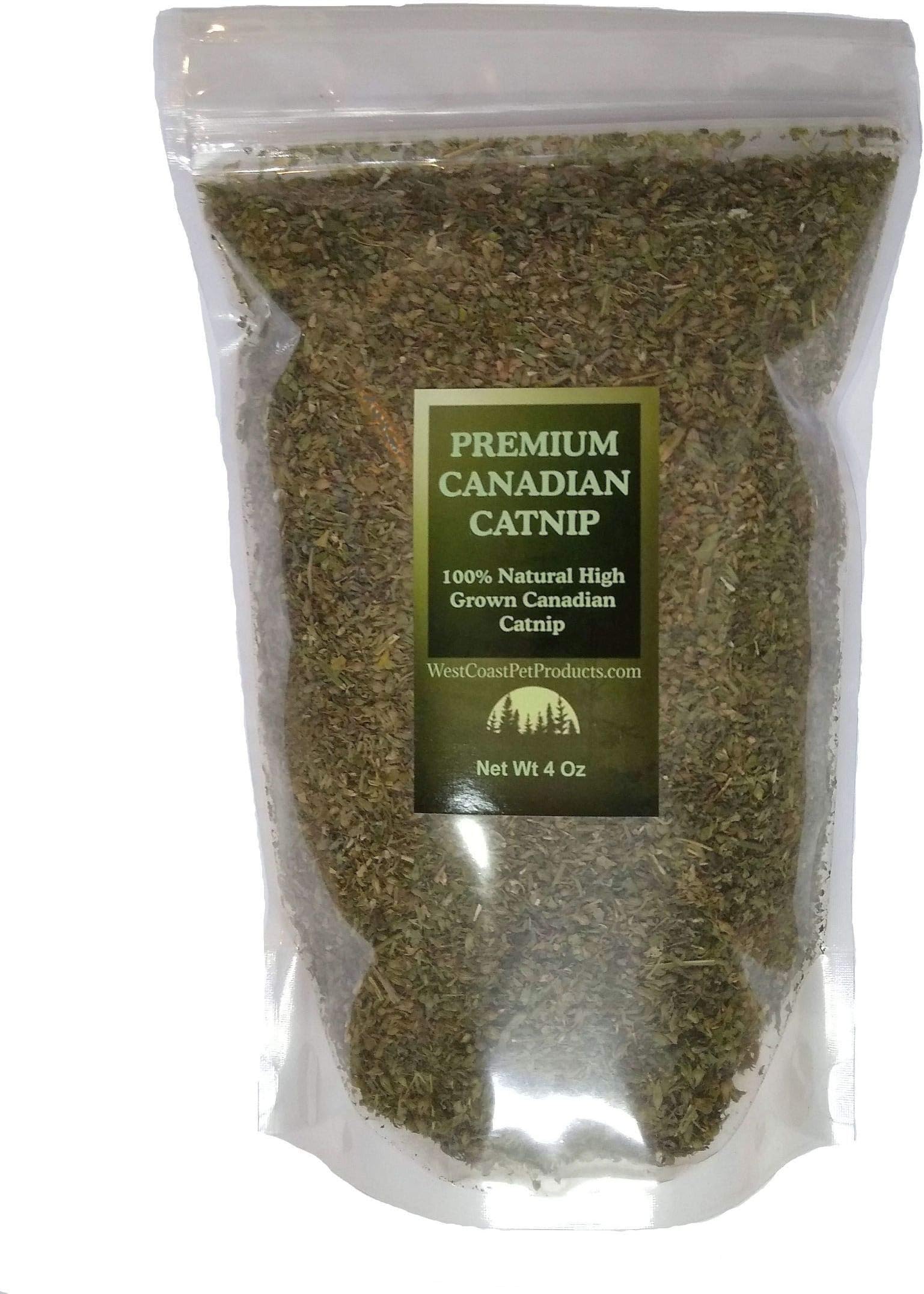 West Coast Pet Products Catnip (4 oz Coarse Cut) Premium Grade Canadian Catnip