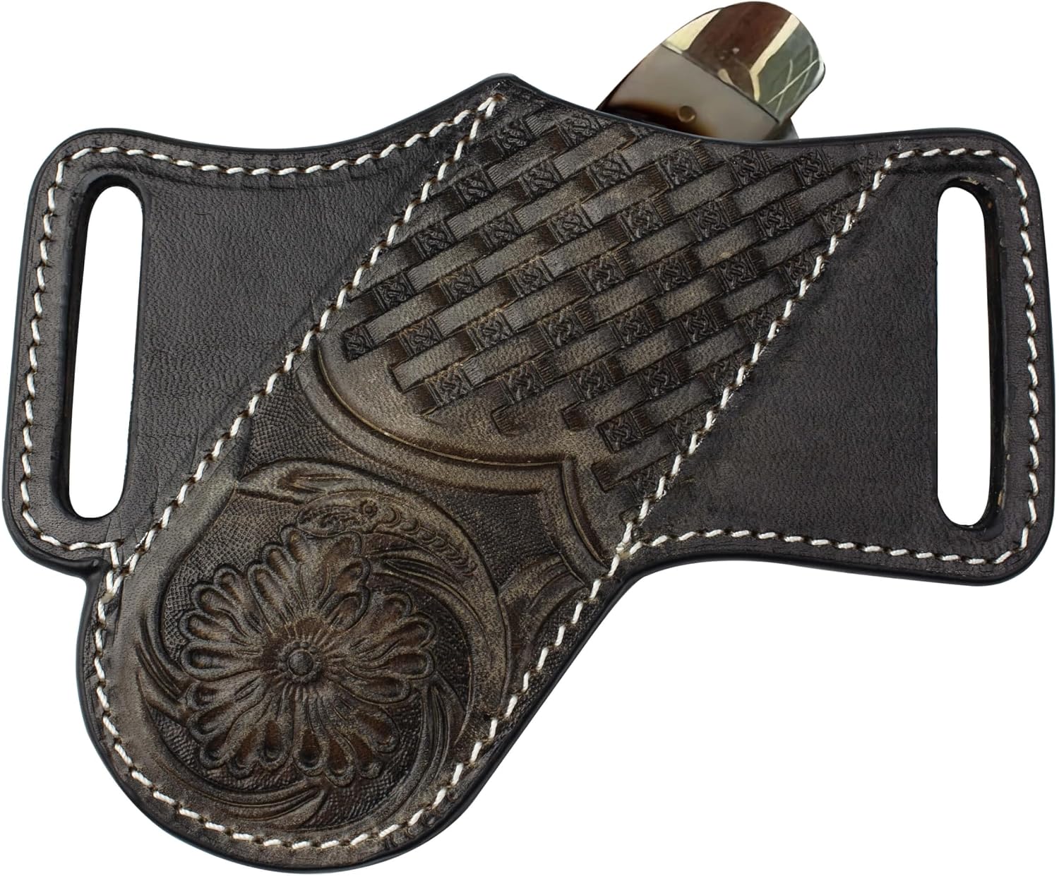 Knife Sheath, Leather Knife Sheath for Belt, Pocket Knife Holster Pouch, Folding Knife Holster