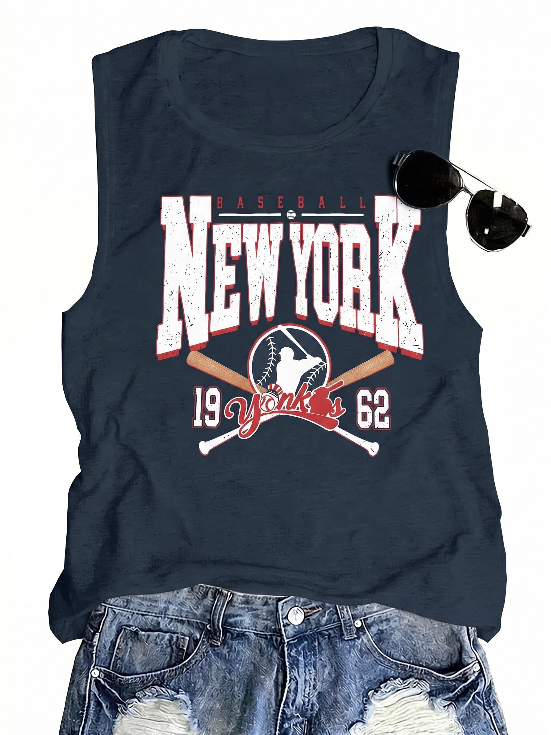 Baseball Tank Tops for Women: Game Day Shirt Graph...