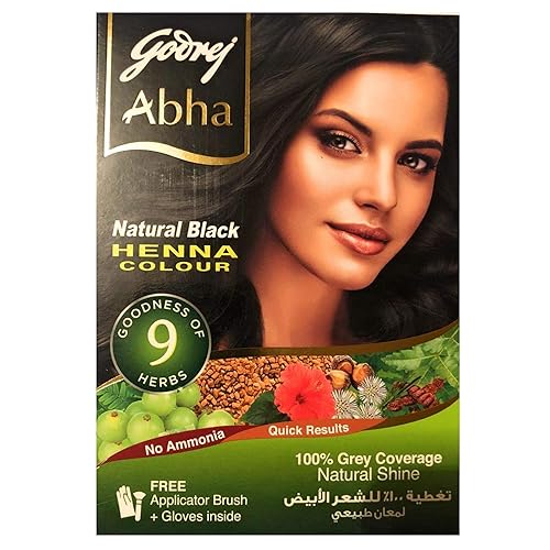Godrej Abha Herbal Black Henna aspecto más joven para todos unisex (0.35 onzas x 5)
