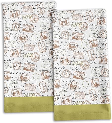 Kotton Culture Juego de 2 toallas de cocina para cocina, cocina, hornear, barbacoa, regalos, verano, vacaciones, paños de cocina 100% algodón con