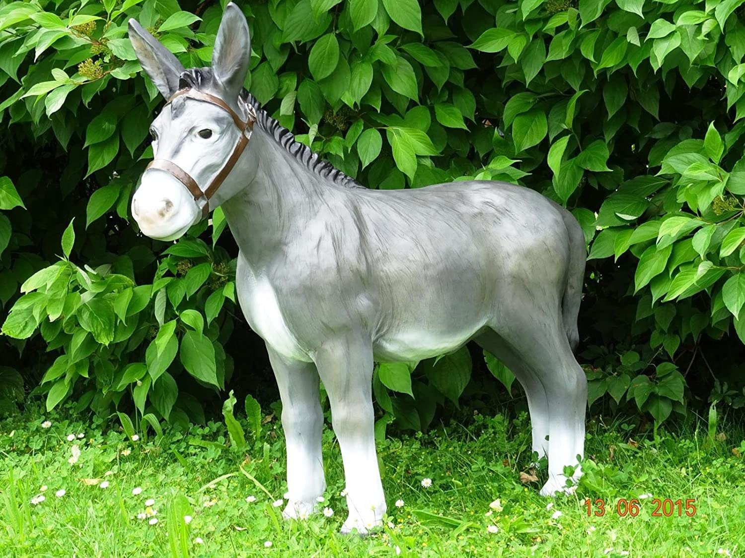XL Premium Esel 100cm lebensgross Garten Deko Figur inkl. Spedition Garten