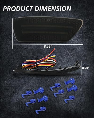 Miniatura 6 de Bestview Luz reflectora de parachoques trasero 4 en 1 compatible con Je-ep Grand Cherokee Compass Patriot Dodge Journey 2011-2021, funciona como luz