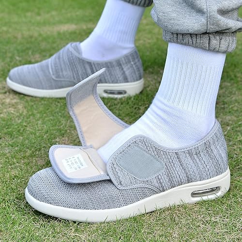 Miniatura 5 de Zapatos para diabéticos para mujer, ancho extra ancho, correa ajustable, zapatos para caminar al aire libre, zapatos deportivos para pies hinchados,