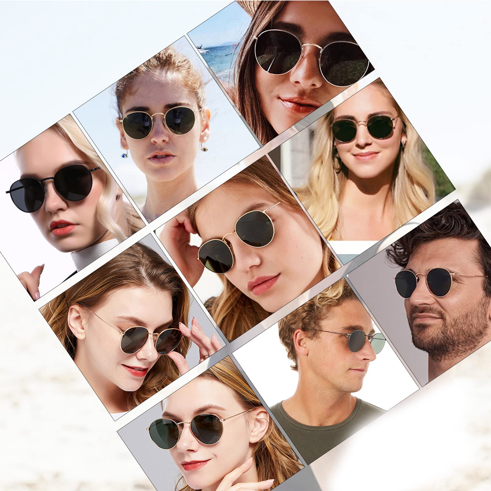 Runde Damen-Sonnenbrille, kreisförmig, polarisiert, UV-Schutz