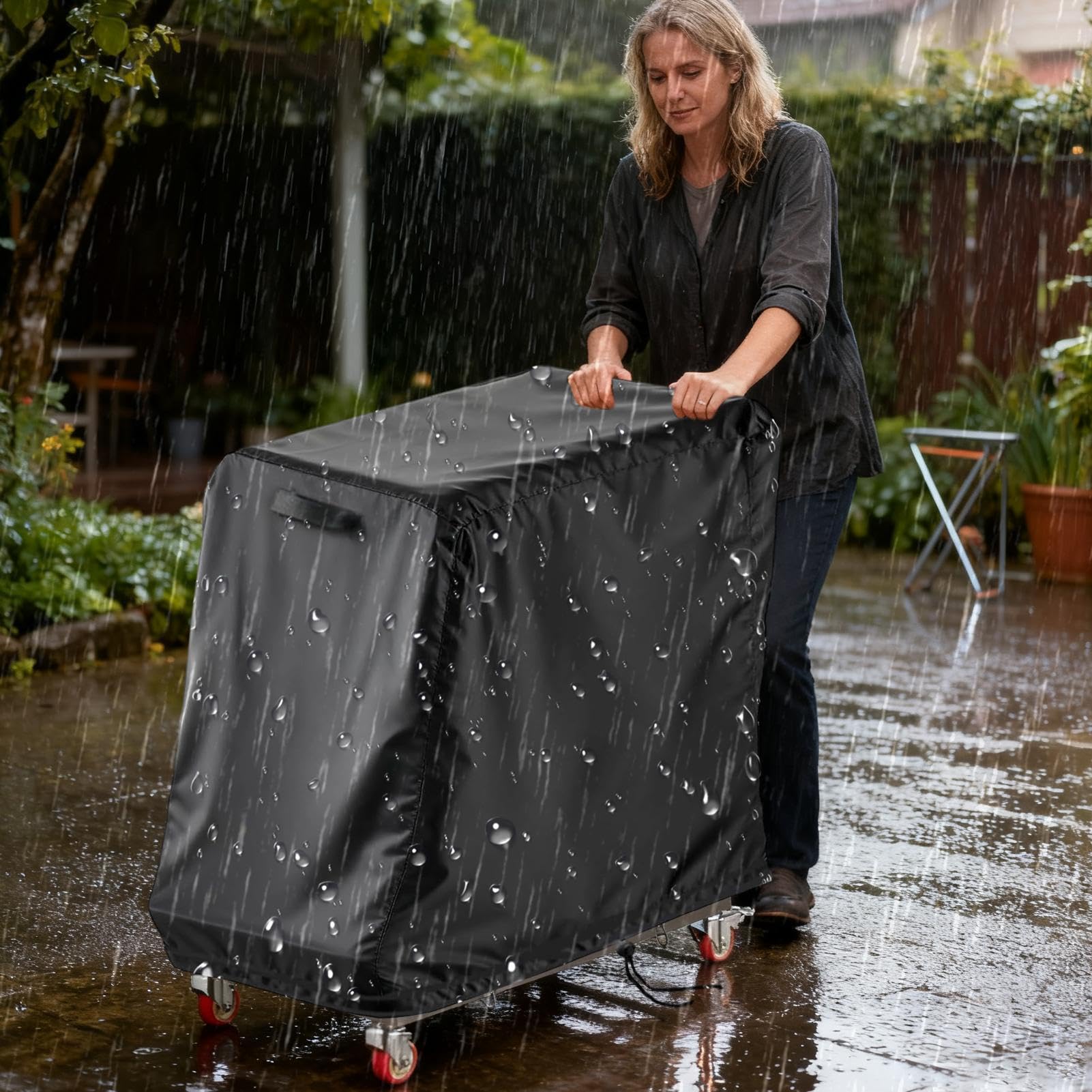 Housse de rangement imperméable et anti-poussière pour chaise pliante