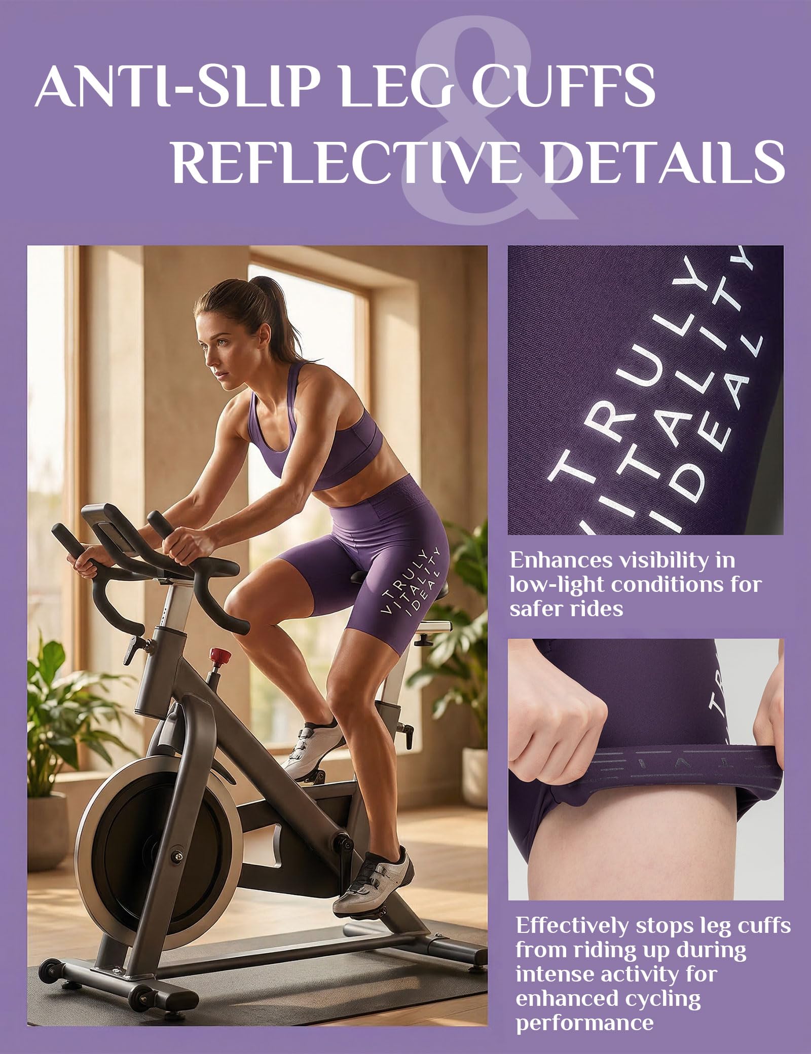 ROCKBROS TVI Pantaloncini Ciclismo Donna, Shorts con Fondello Imbottito, Traspiranti ed Elastici, Asciugatura Rapida, per MTB, Bici da Corsa, Allenamento, Palestra, Yoga
