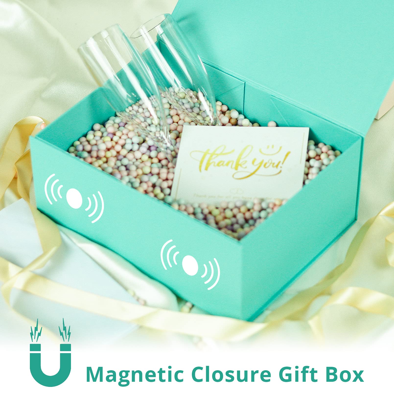 MONDEPAC Geschenkboxen mit magnetischem Deckel, 30,5 x 15,2 x 10,2 cm, für Geschenke, Luxus für Geschenkverpackungen, Brautjungfer-Geschenkboxen, magnetische Geschenkbox für Geschenke,