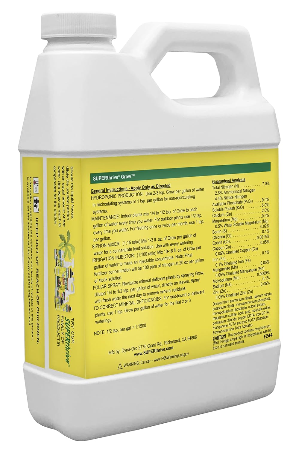 Dyna-Gro Grow 32 oz. Concentrated Liquid Plant Food - Image 2