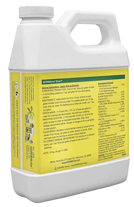 Dyna-Gro Grow 7-9-5 Fertilizante Líquido 32 oz miniatura 2