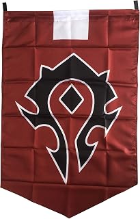 Horde Alliance Badge Banner Flag Orc Emblem Poster (Red)
