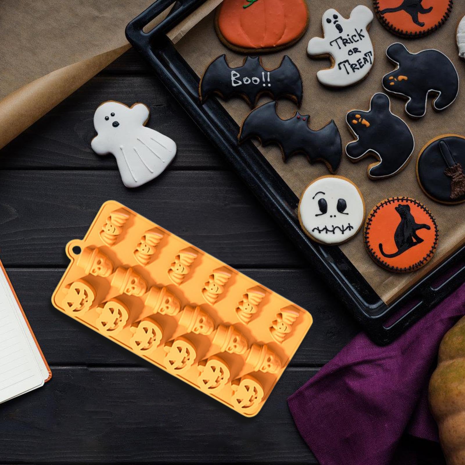 2022 Offre Spéciale Moules En Silicone Halloween Citrouille Chauve-souris Fantôm