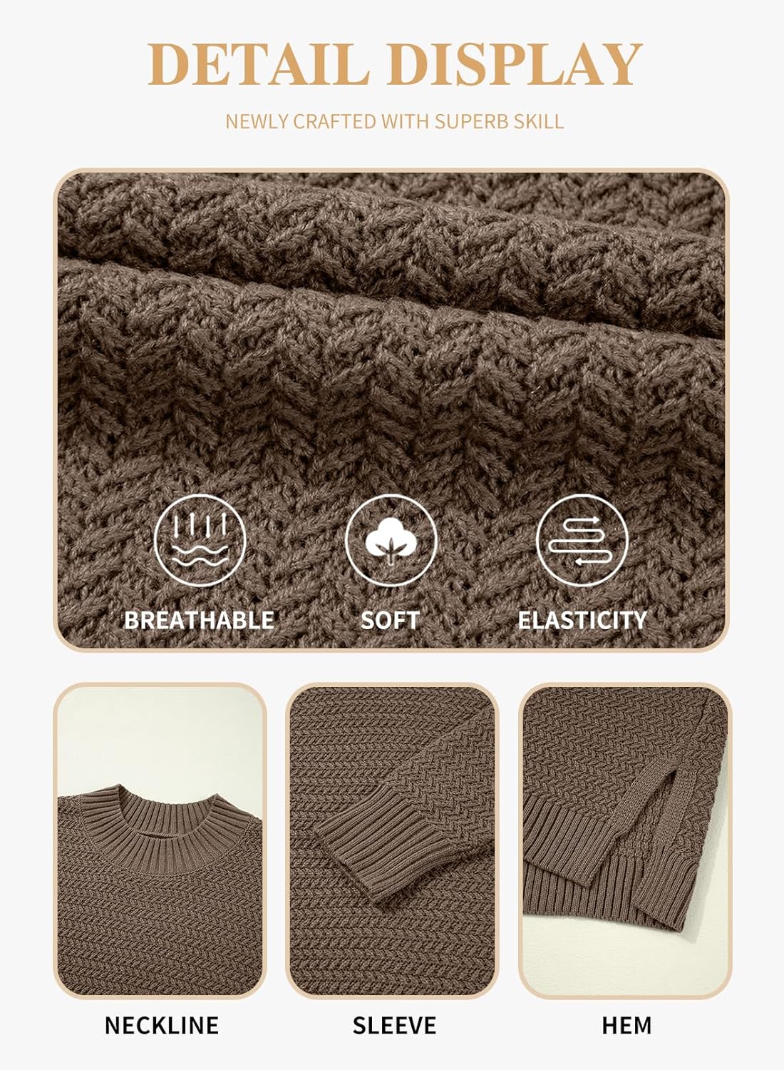 Eytino Womens Plus Size Sweater Long Sleeve Crewneck Knit Side Slit 2025 Fall Fashion Pullover Tops(1X-5X) - Image 4