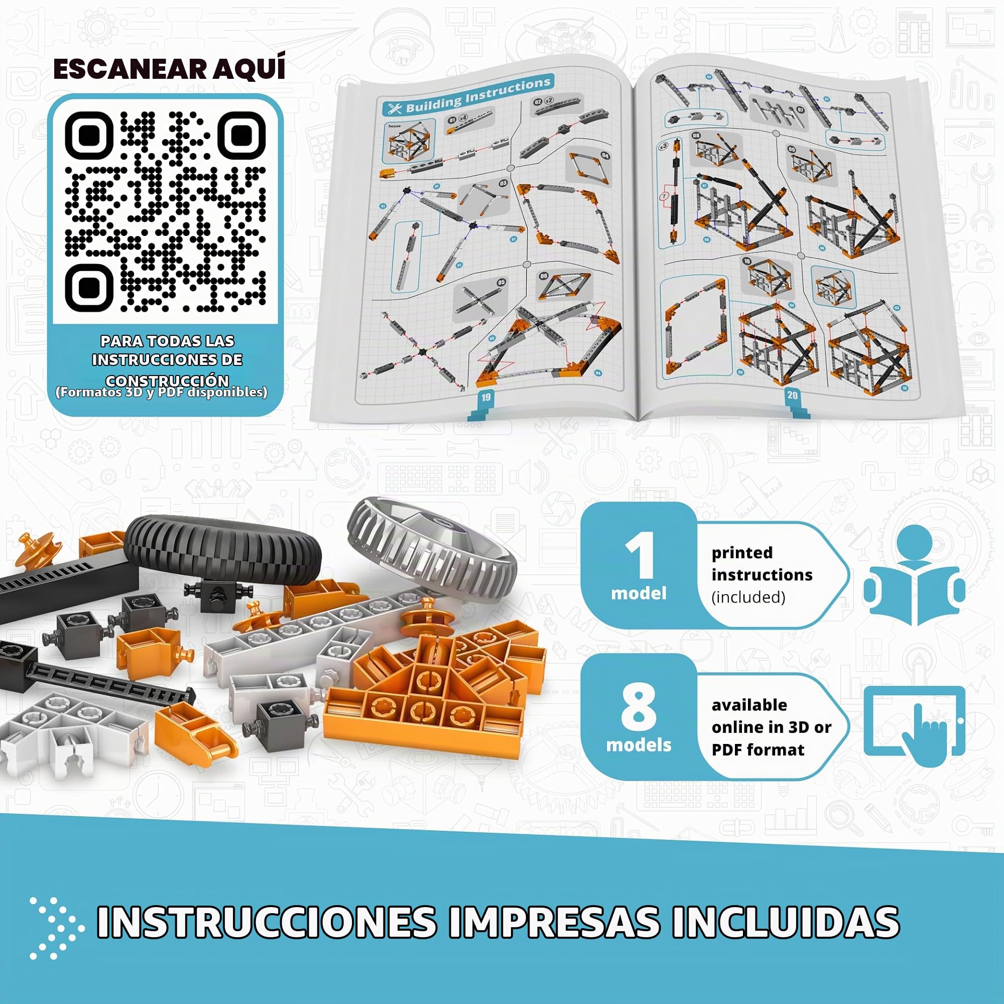 Engino - Discovering Stem Toys Structures Buildings & Bridges | Experiments & Activities Kit