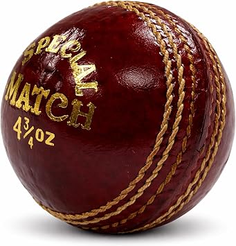 Amber Fight Gear Leather Cricket Ball Professional-Grade, Durable, Ideal for High-Scoring Matches