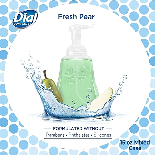 Miniatura 4 de Dial Jabón de manos espumoso antibacteriano completo, 60 onzas de jabón de manos espumoso. Paquete variado de 2 aromas de agua de manantialpera, 15