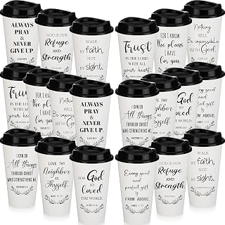 Skylety 40 Pack Christian Gifts Bulk 16oz Bible Verse Tumbler with Lids