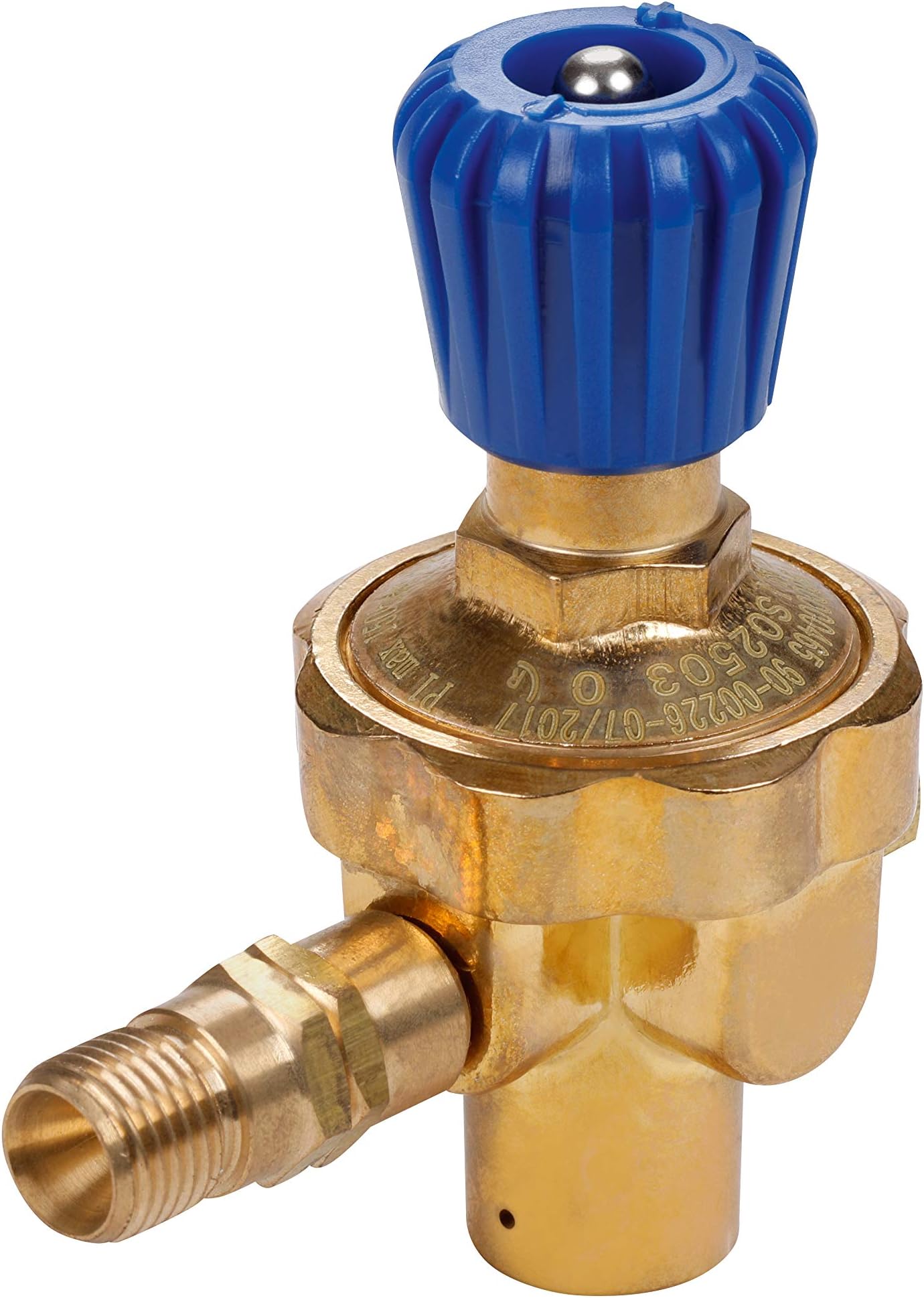 Druckminderer Für Gasflasche – Stickstoff, Helium, Argon, CO2, Bis 200 Bar, Messing, W 21,8 X 1/14“, DIN EN ISO 2503