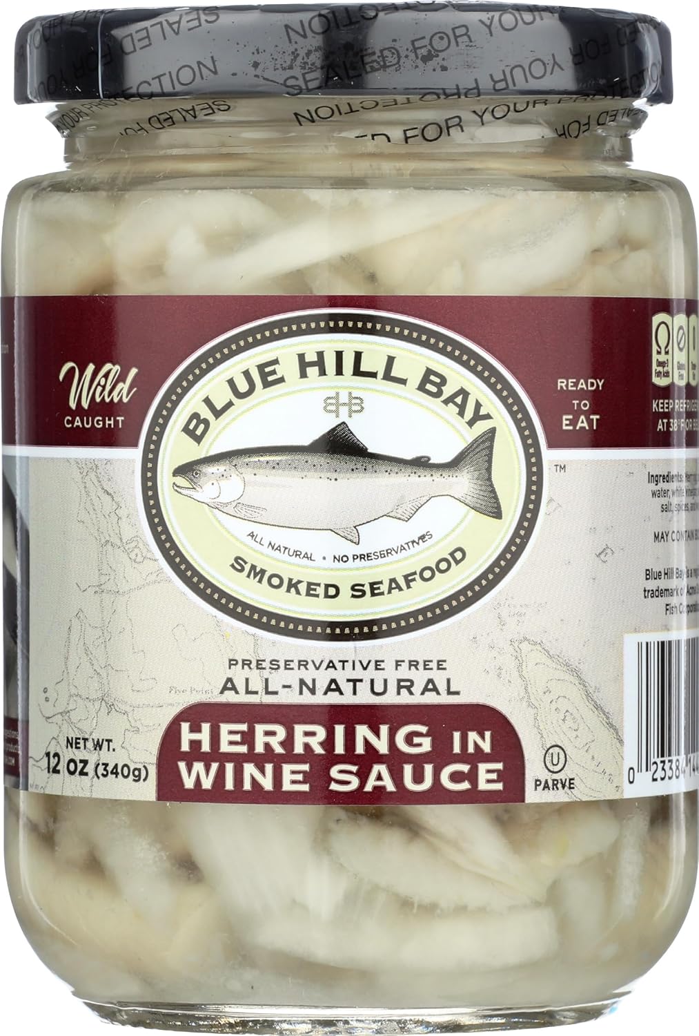 Blue Hill Bay, Herring in Wine Sauce, 12 oz Grocery