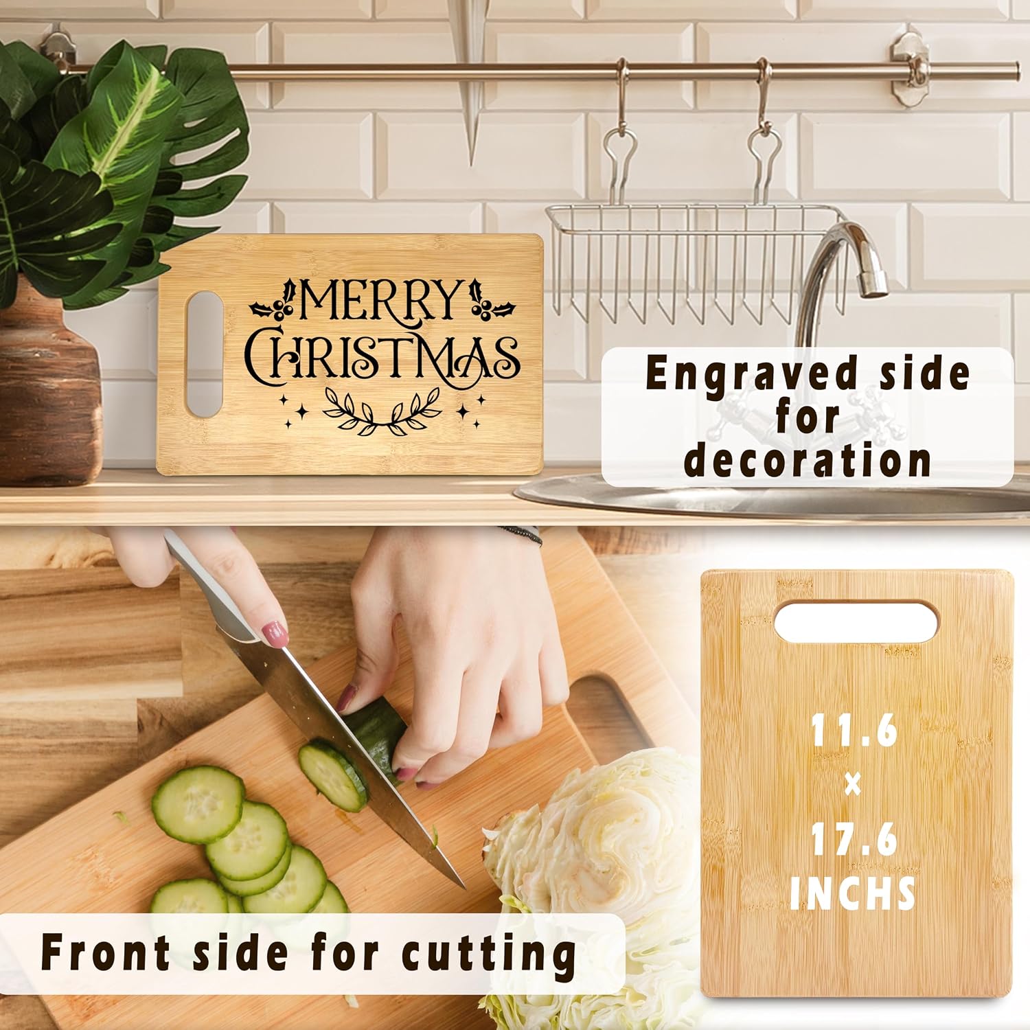 Christmas Cutting Board - Decorative Kitchen Decor image 2
