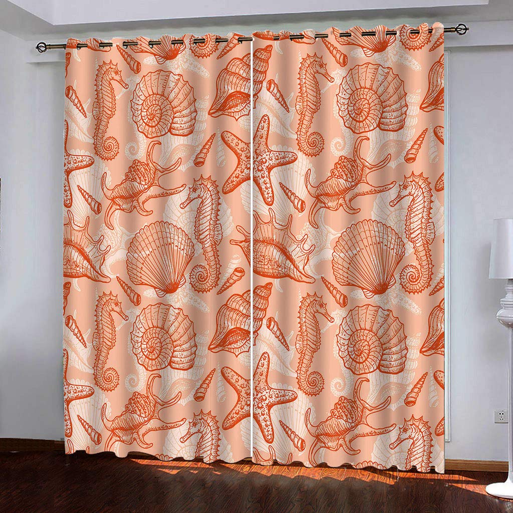 Rideaux opaques isolants thermiques anti chaleur froid 140x280cm orange