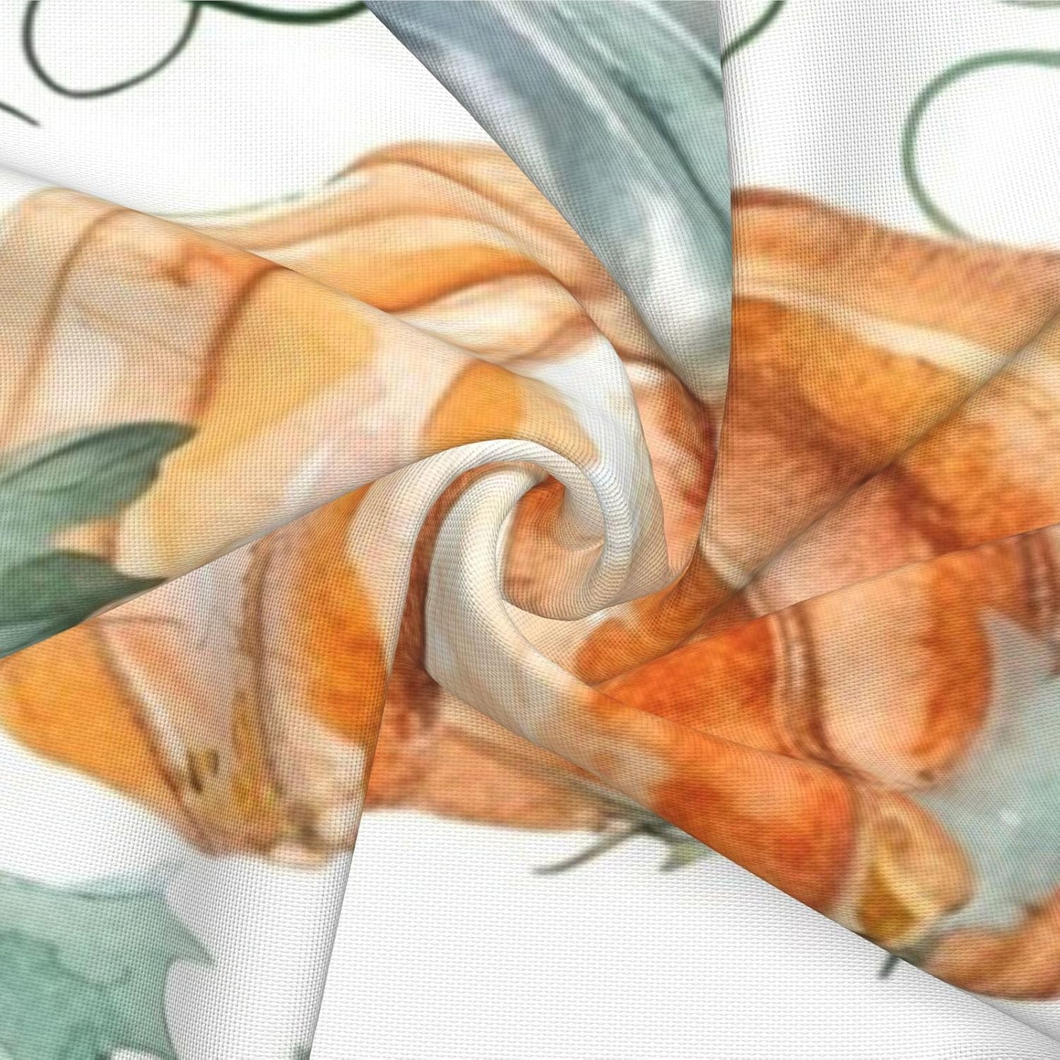 Fall Pillow Covers 22x22 Inch Set of 2 Thanksgiving Harvest White Orange Pumpkin Decorative Throw Pillows Outdoor Autumn Farmhouse Decor Cushion Covers for Sofa Bed Couch Living Room