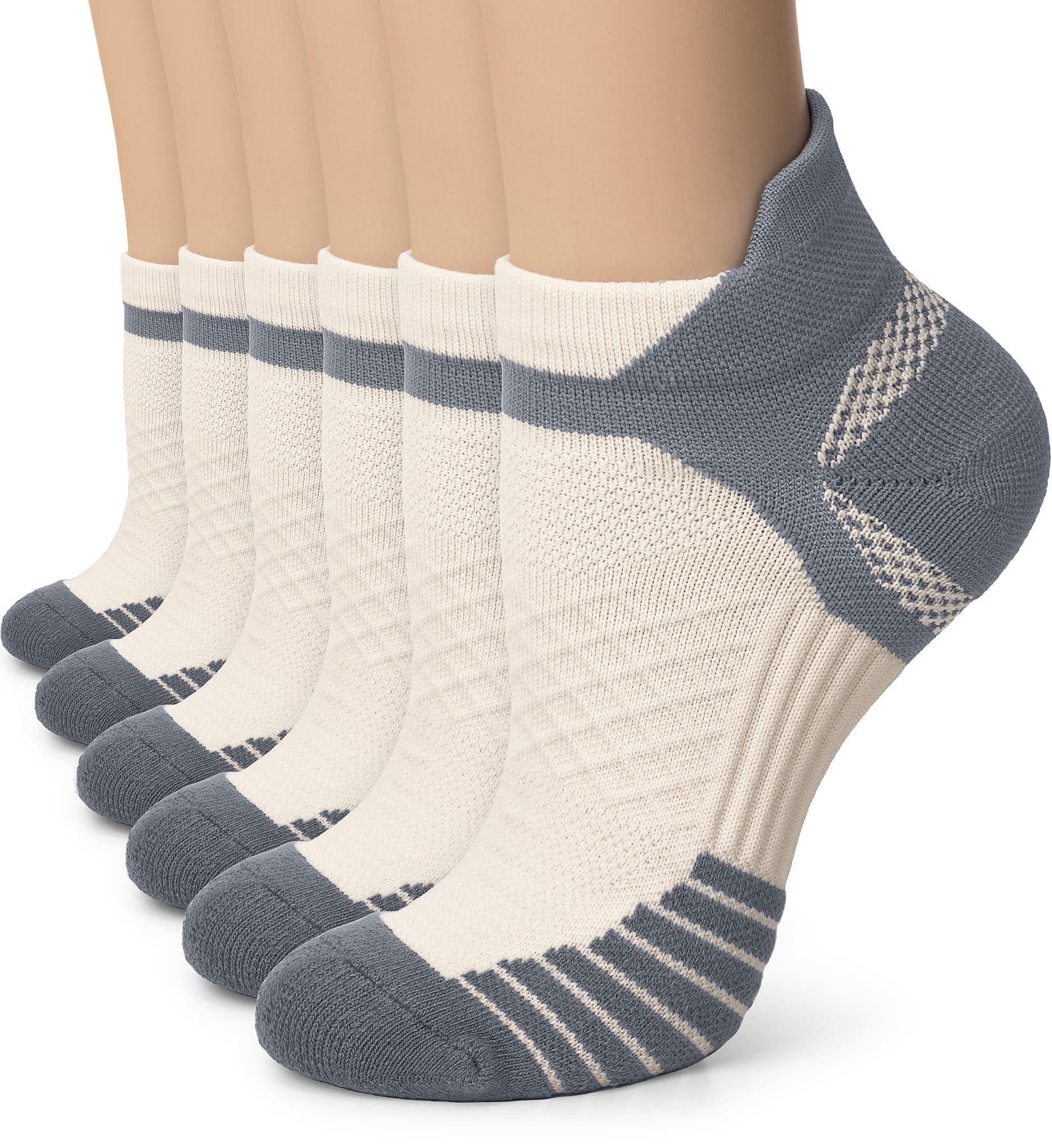 Iseasoo Copper Ankle Compression Socks - Low Cut Arch Support Socks for Men & Women, Running, Nurses, Plantar Fasciitis Socks