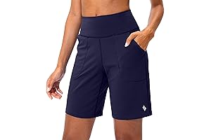 SANTINY Fashionable Bermuda Shorts for Ladies Pickleball