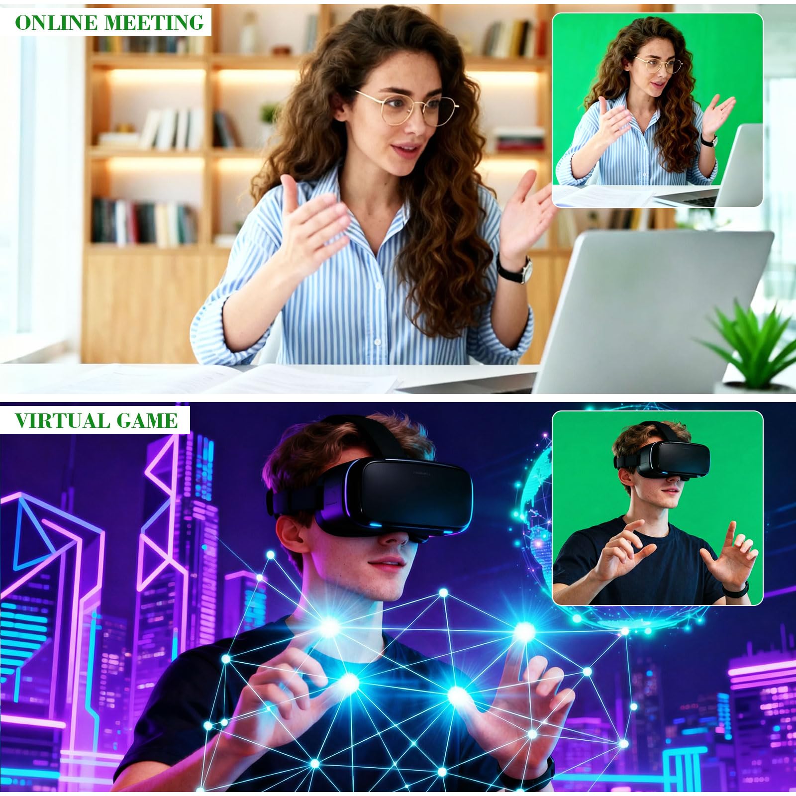 3 * 6M Sfondo Fotografico,Green Screen, Tessuto in Poliestere ad Alta Densità, Viene Fornito con Quattro Clip e Una Custodia, Adatto Per Studi Fotografici, Sistemi Video
