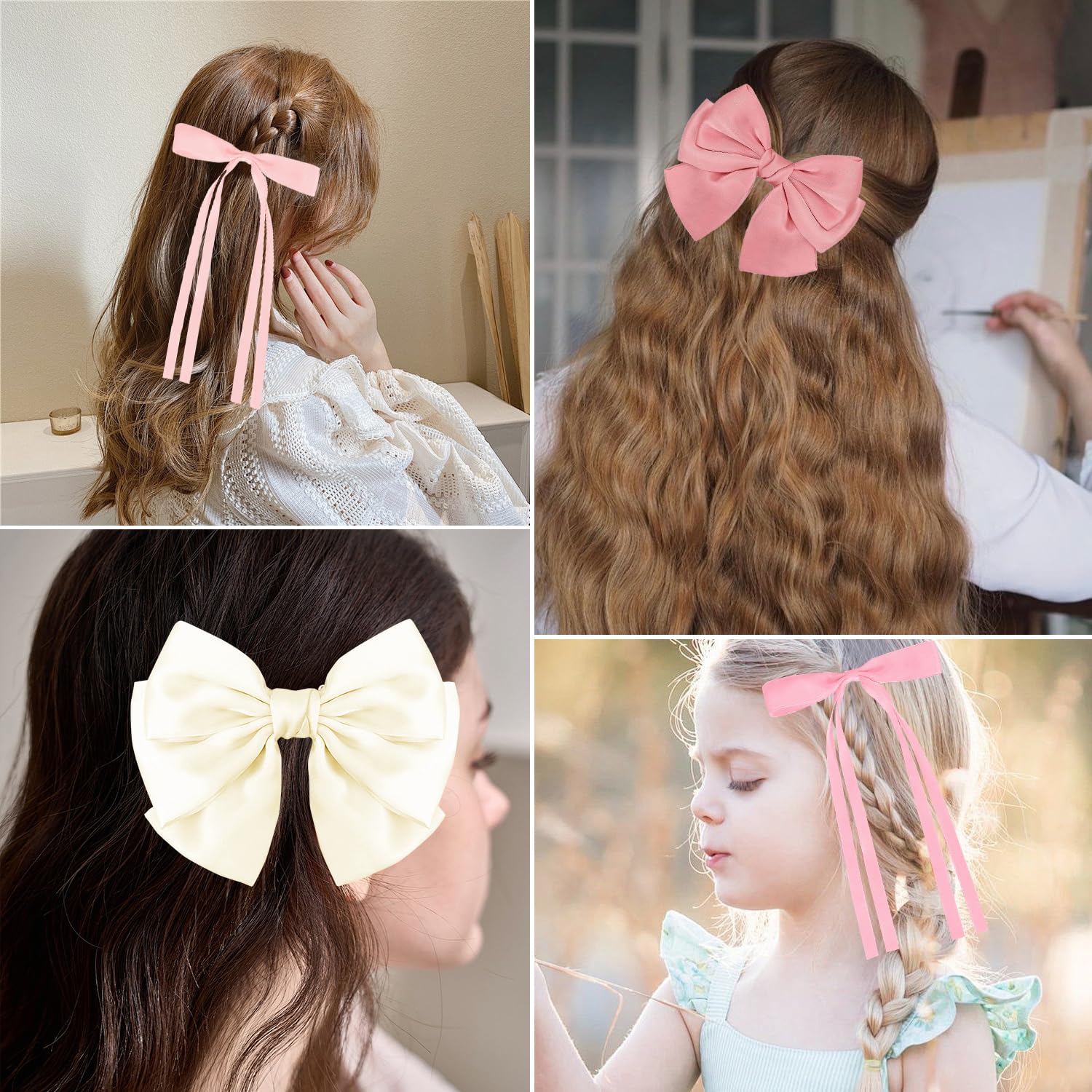 Asaisimg 6 Pcs Bow Hair Clips Set - Image 4