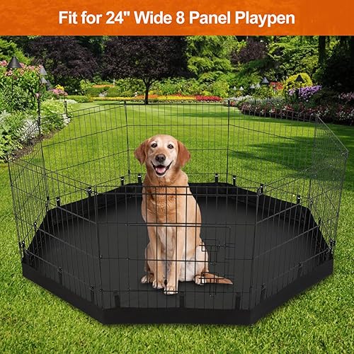 Miniatura 10 de PJYuCien Corralito para perros  8 paneles de 36 pulgadas de alto, de metal, plegable, para mascotas, jaula para cachorros, para interiores y